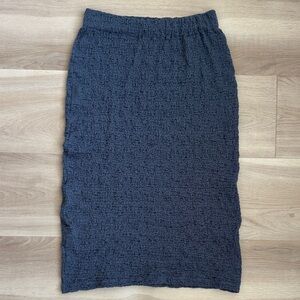 VINCE - Smocked Popcorn Midi Skirt